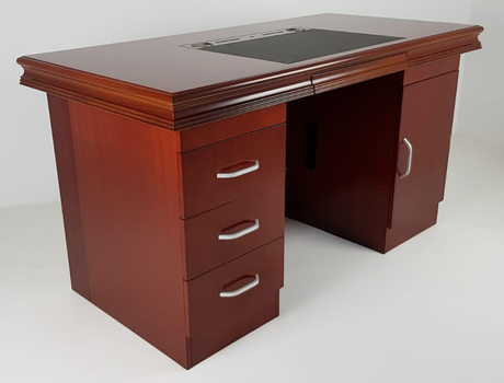 GRA-UBA141-1400mm - Executive Home Office Desk In Mahogany Veneer