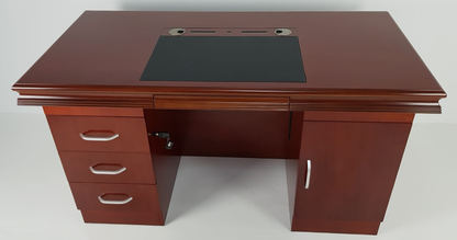 Executive Home Office Desk In Mahogany Veneer - 1400mm - UBA141