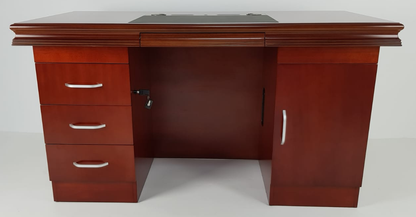 Executive Home Office Desk In Mahogany Veneer - 1400mm - UBA141