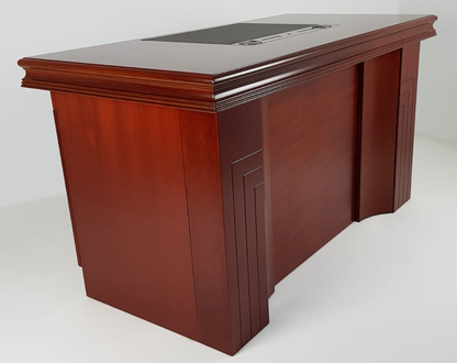 Executive Home Office Desk In Mahogany Veneer - 1400mm - UBA141