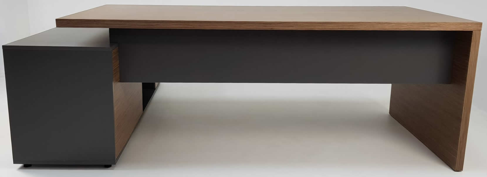 Light Walnut with Grey Executive Office Desk - DES-B06U