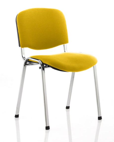 Stackable ISO Chrome Frame Fabric Conference Chair - Multiple Fabric Colour Choices