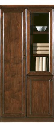 Real Wood Veneer Executive Office Storage Two Door Bookcase - 900mm - 1502