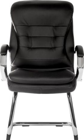 Black Bonded Leather Visitor Cantilever Chair - GOLIATH-LIGHT-VISITOR