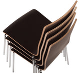 Wenge Wood Reception Meeting Room Visitor Chair - Sold in Packs of Four - LOFT-CHAIR