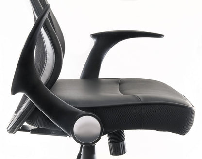 Mesh Back and Leather Seat Operator Office Chair - CURVE