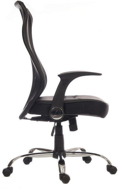 Mesh Back and Leather Seat Operator Office Chair - CURVE