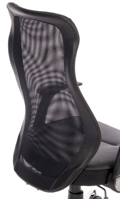 Mesh Back and Leather Seat Operator Office Chair - CURVE