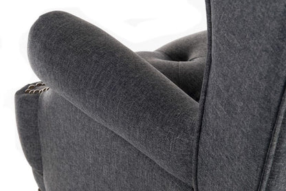 Traditional Chesterfield Grey Fabric Executive Chair - CHAIRMAN