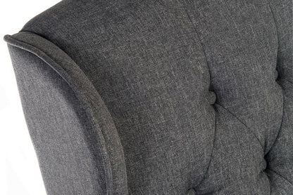 Traditional Chesterfield Grey Fabric Executive Chair - CHAIRMAN