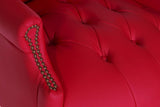 Traditional Chesterfield Red Leather Executive Chair - CHAIRMAN-ROUGE