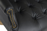 Traditional Chesterfield Black Leather Executive Chair - CHAIRMAN-NOIR