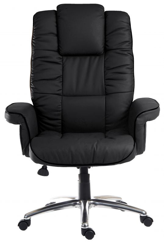 Black Leather Executive Office Chair LOMBARD Order Office Furniture