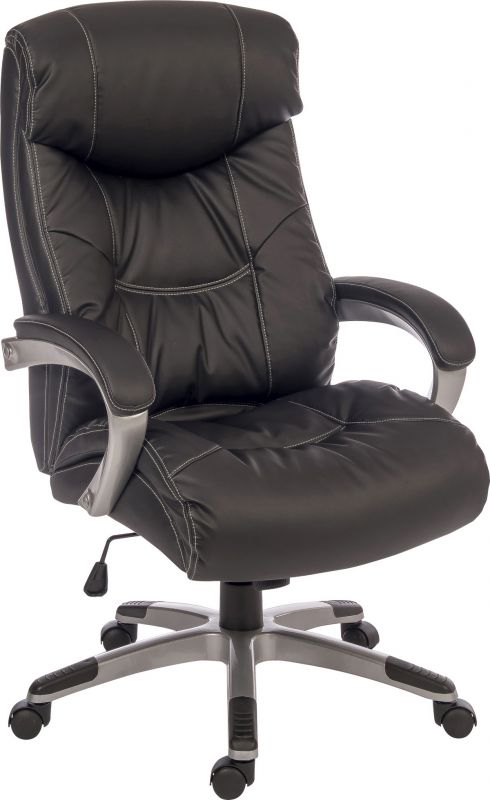 Soft Padded Black Leather Office Chair SIESTA Order Office