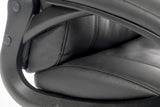 Soft Padded Black Leather Look Office Chair - LUXE