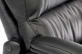 Soft Padded Black Leather Look Office Chair - LUXE