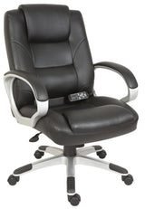 Electric Black Faux Leather Massage Office Chair - LUMBAR-MASSAGE