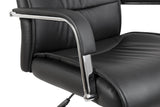 Stylish Faux Leather Office Chair - Black or White Option - KENDAL