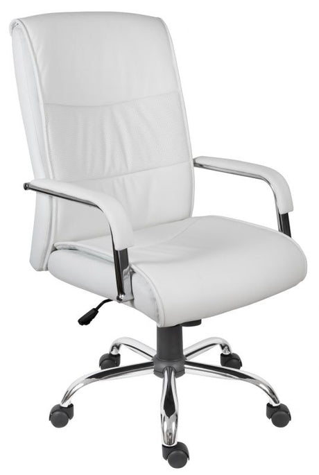 Stylish Faux Leather Office Chair - Black or White Option - KENDAL