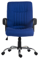 Blue Fabric Swivel Office Chair - MILAN