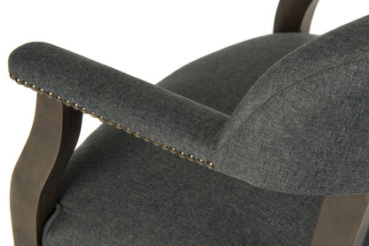 Captain Style Traditional Grey Fabric Office Chair - CAPTAIN