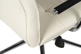 Contemporary White Leather Office Chair - PIANO