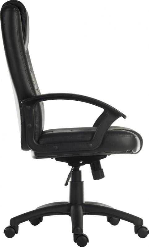 Black Bonded Leather Office Chair - LEADER