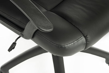 Black Bonded Leather Office Chair - LEADER