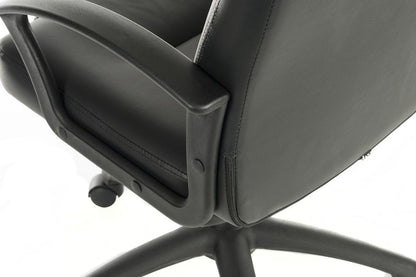 Black Bonded Leather Office Chair - LEADER