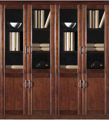 Real Wood Veener Executive Four Door Office Storage Bookcase - 1800mm - KM162-4DR Near Me