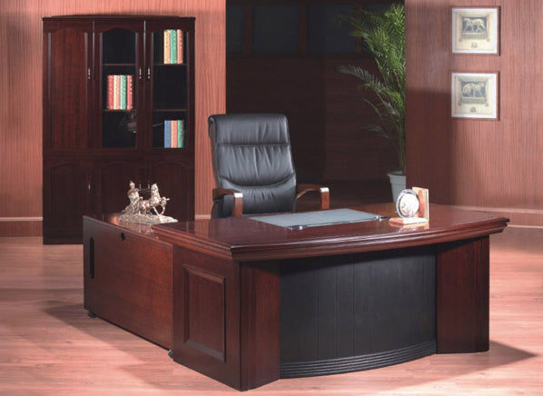 Stylish Wood and Leather Executive Office Desk DES-1803