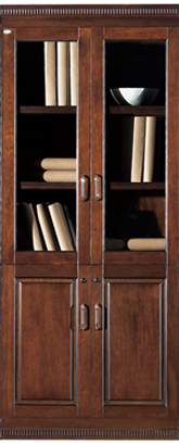 Real Wood Veneer Executive Two Door Office Storage Bookcase - 900mm - UM182-2DR Huddersfield