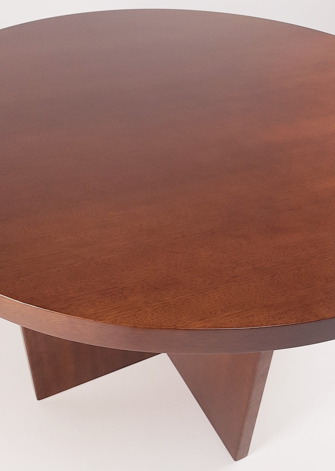 Executive Round Meeting Room Table in Light Walnut - B02