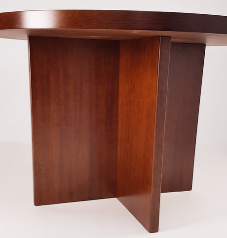 Executive Round Meeting Room Table in Light Walnut - B02