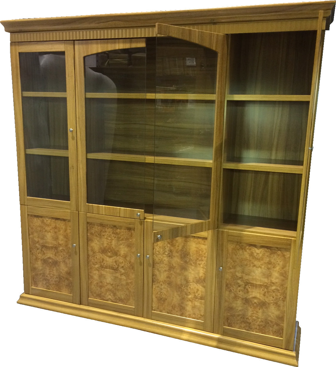 Executive Light Oak Four Door Bookcase - 1861A-4DR