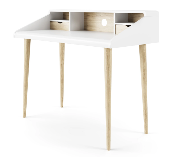 Yeovil White & Oak Home Office Desk