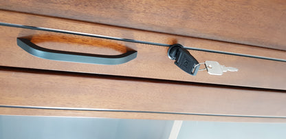 Real Wood Veneer Three Door Executive Bookcase - 1861A-3DR