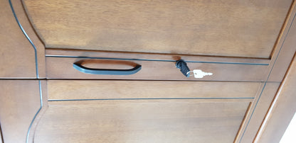 Real Wood Veneer Three Door Executive Bookcase - 1861A-3DR