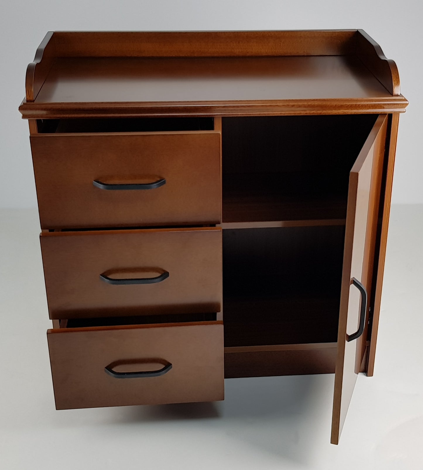 Small Light Walnut Real Wood Veneer Cupboard - 2K01