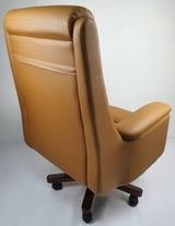 Beige Leather Executive Office Chair - 1840A