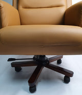 Beige Leather Executive Office Chair - 1840A