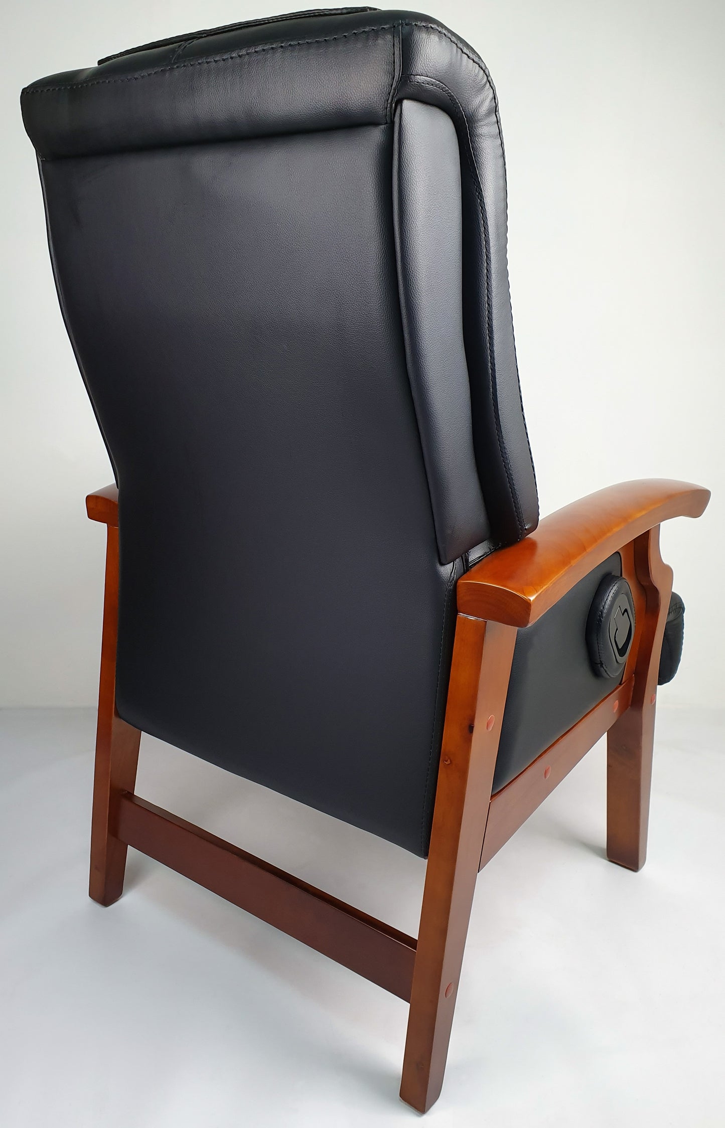 Black Leather Executive Visitor Chair with Built-in Recline - DH1839C