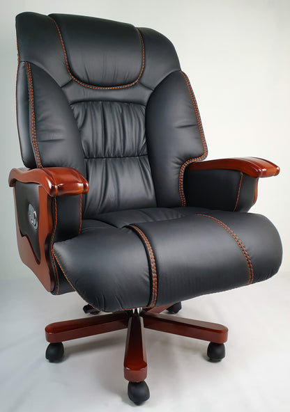 Luxury Large Black Leather Executive Office Chair - A00L