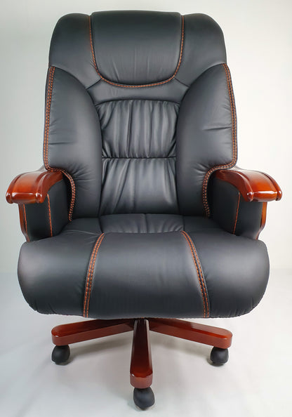 Luxury Large Black Leather Executive Office Chair - A00L