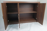 Quality Executive Three Door Office Cupboard Credenza in Walnut - BG-892