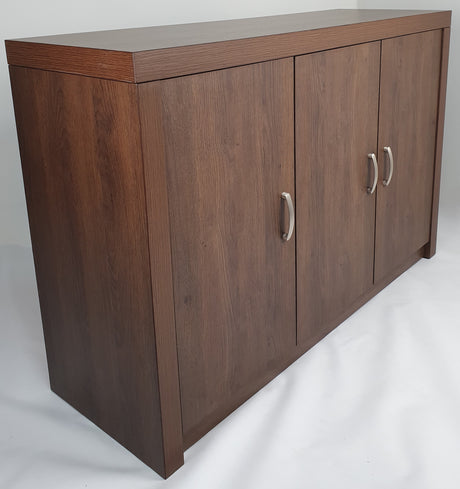 Quality Executive Three Door Office Cupboard Credenza in Walnut - BG-892