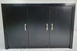 Quality Executive Three Door Office Cupboard Credenza in Black Ash - BG-892