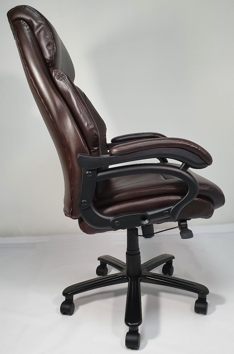 Heavy Duty Brown Leather Executive Office Chair - 2181E - Up to 28 Stone