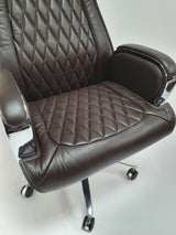 Dark Brown Leather Executive Office Chair - CHA-1202A