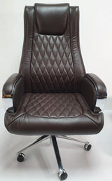 Dark Brown Leather Executive Office Chair - CHA-1202A